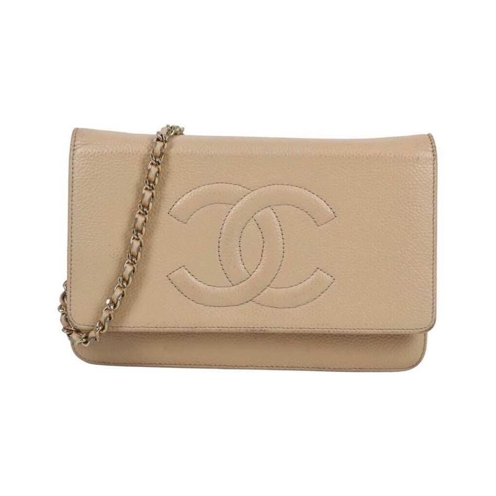 WOMENS DESIGNER Chanel Timeless Wallet on Chain BEIGE